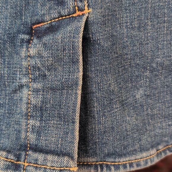 Levi's Strauss signature medium wash denim jean blazer jacket sz s 4/6 authentic - Picture 4 of 12